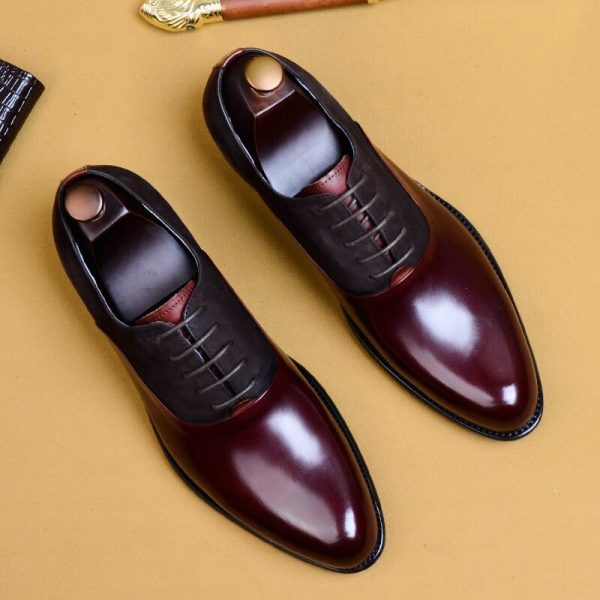 Vintage British Business Mens Formal Leather Shoes - Image 7