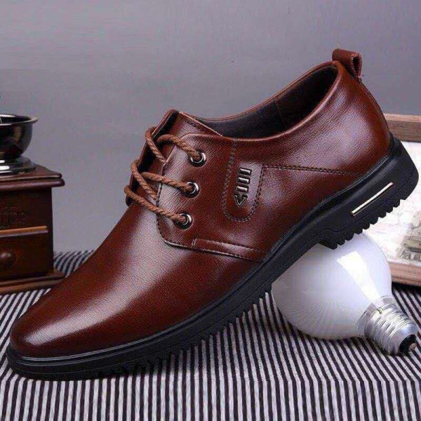 Mens Fashion Casual Leather Soft Sole Insole High Shoes - Image 3