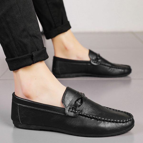 Mens Fashion Soft Sole Casual Leather Shoes - Image 6