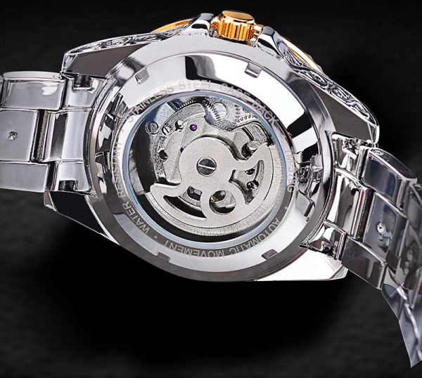 Forsining Skeleton Carved Tourbillon Mechanical Watches Luxury Men's Wristwatch - Image 5