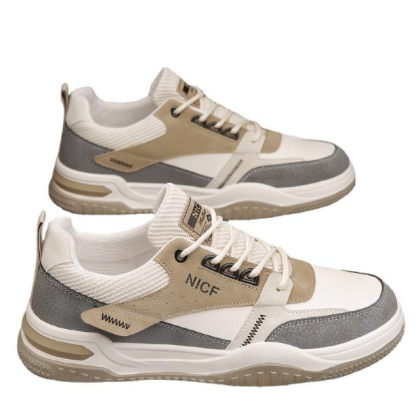 Mens Fashion Casual Leather Surface Waterproof Non-slip Labor Protection Shoes - Image 3