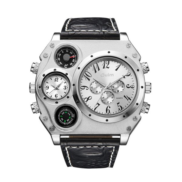 Dual time zone quartz watch for men - Image 3