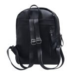 High Quality PU Leather Women Backpack Fashion Solid School Bags For Teenager Girls Large Capacity Casual Women Black Backpacks - Image 6