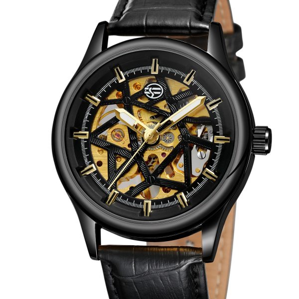 Forsining Golden Gear Movement Retro Royal Classic Fashion Mens Mechanical Wrist Watches Top Brand Luxury Male Clock Relogio - Image 2
