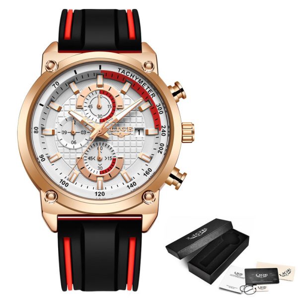 New Creative Design Blue Watches Men Luxury Quartz Wristwatch Stainless Steel Chronograph Sport Men Watch Relogio Masculino - Image 4