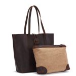 Women Genuine Leather Handbag Crazy Horse Leather Clutch Tote Bags Designer Simple Retro Big Shopping Bag - Image 4