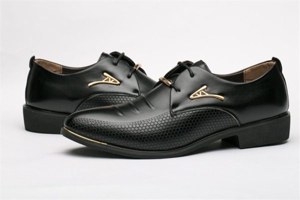 luxury Brand Classic Man Pointed Toe Dress Shoes Mens Patent Leather Black Wedding Shoes Oxford Formal Shoes Big Size fashion - Image 5