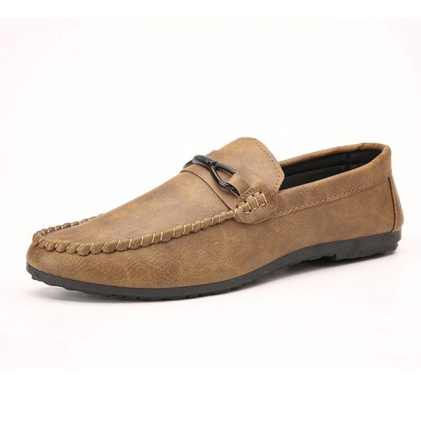 Mens Fashion Soft Sole Casual Leather Shoes - Image 2