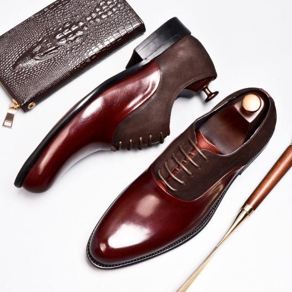 Vintage British Business Mens Formal Leather Shoes - Image 4