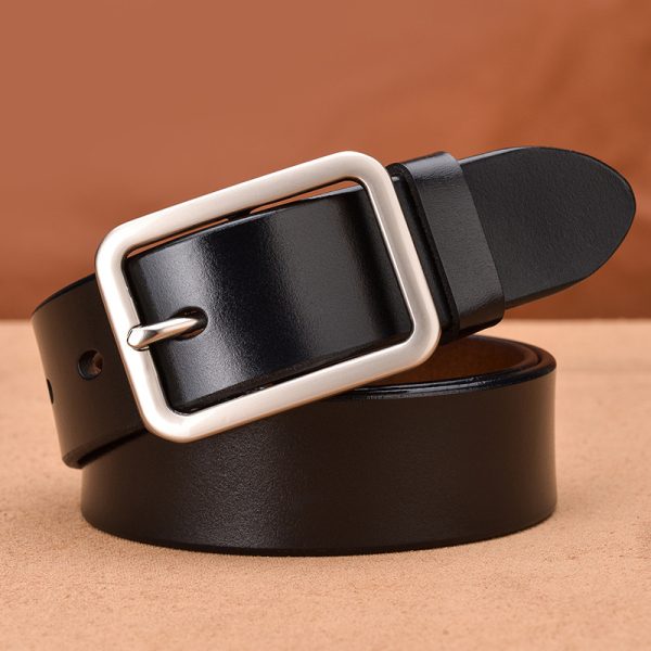 Leather belt buckle belt - Image 8