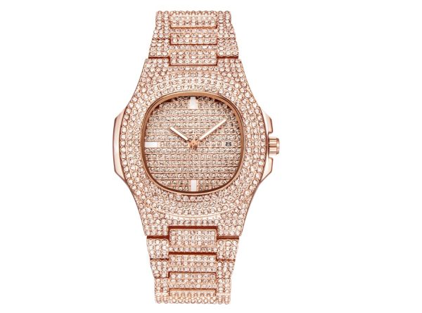 Mens Watches Luxury Brand Fashion Diamond Date Quartz Watch - Image 6