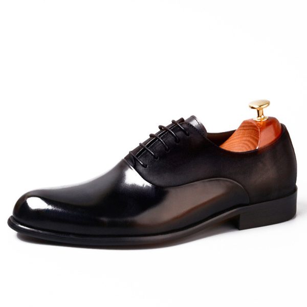 Vintage British Business Mens Formal Leather Shoes - Image 5
