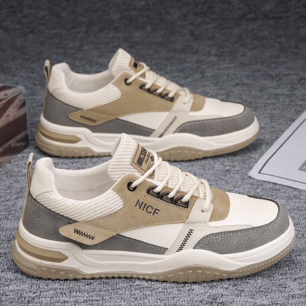Mens Fashion Casual Leather Surface Waterproof Non-slip Labor Protection Shoes - Image 4