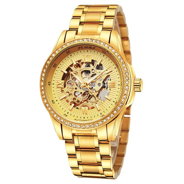 Cross border electricity supplier Senas SN019 hollow automatic mechanical watches, business and leisure waterproof watches for men - Image 3