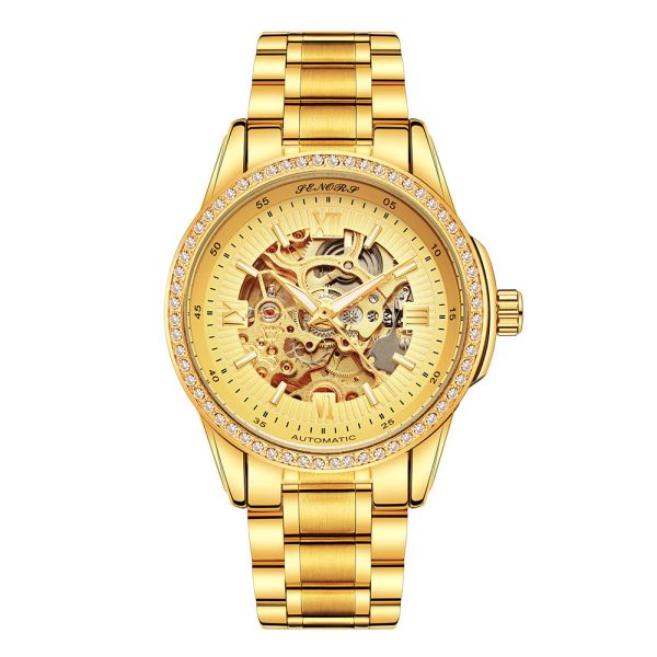 Cross border electricity supplier Senas SN019 hollow automatic mechanical watches, business and leisure waterproof watches for men - Image 2
