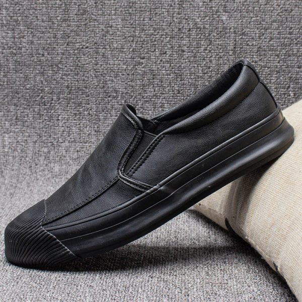 Mens Casual Leather Rubber Shoes - Image 3