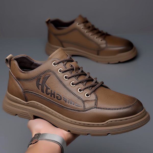 Mens Leather Shoes Leather Breathable Business Soft Sole - Image 4