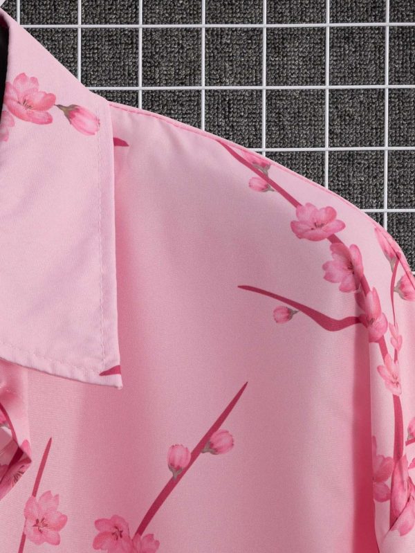 Digital Printing Floral Short Sleeve Shirt - Image 2