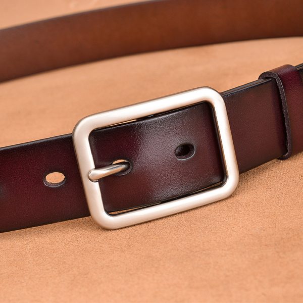 Leather belt buckle belt - Image 2