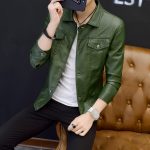Motorcycle leather jacket men's coat leather jacket - Image 2