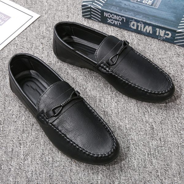 Mens Fashion Soft Sole Casual Leather Shoes - Image 5