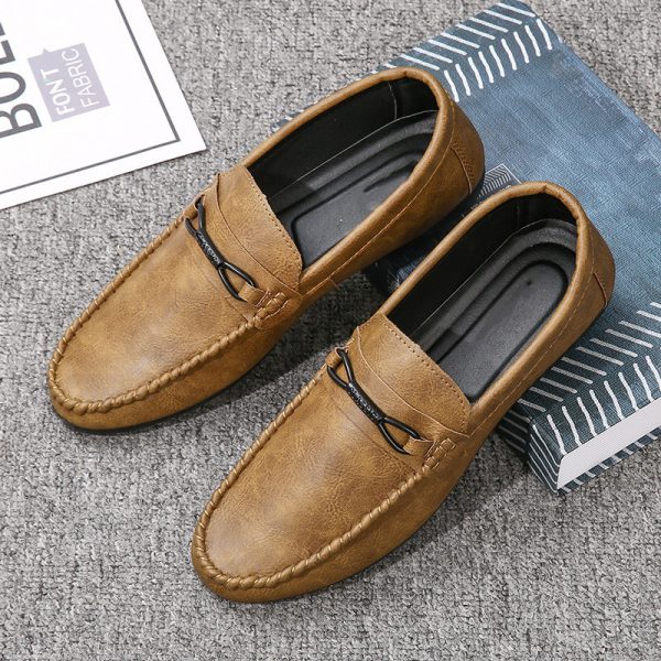 Mens Fashion Soft Sole Casual Leather Shoes - Image 7