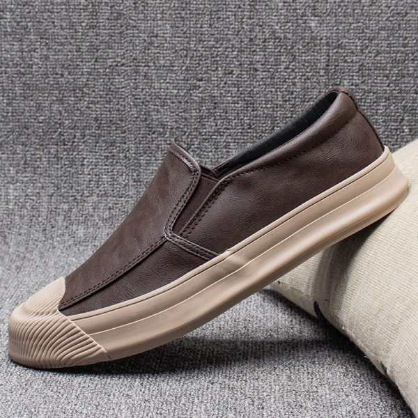 Mens Casual Leather Rubber Shoes - Image 4