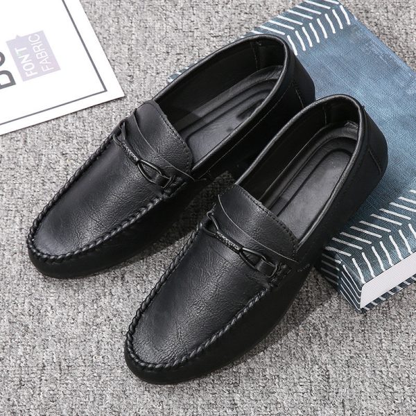 Mens Fashion Soft Sole Casual Leather Shoes - Image 4