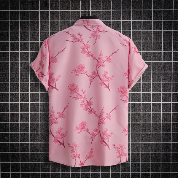 Digital Printing Floral Short Sleeve Shirt - Image 4