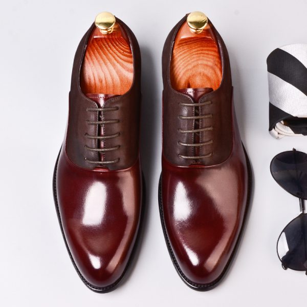 Vintage British Business Mens Formal Leather Shoes - Image 2