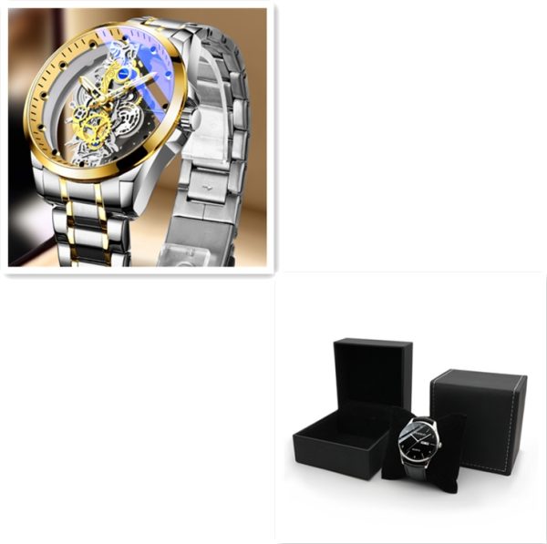 Men Watch Skeleton Automatic Quartz Watch Gold Skeleton Vintage Man Watch Mens Watches Top Brand Luxury - Image 10