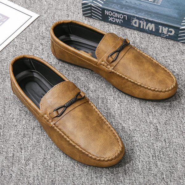 Mens Fashion Soft Sole Casual Leather Shoes - Image 3
