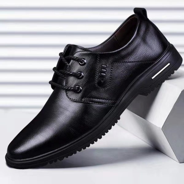 Mens Fashion Casual Leather Soft Sole Insole High Shoes - Image 2