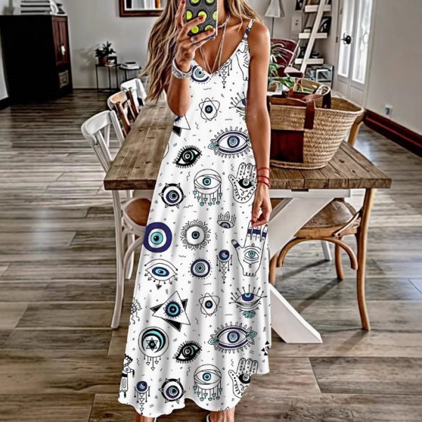 Spring And Summer Sling Women's Clothing Dress Digital Printing - Image 6