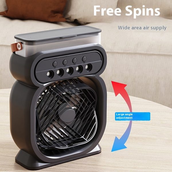 3 In 1 Portable Air Conditioner Evaporative Air Cooler LED Night Lights 3 Speeds Humidifier Fan For Home Office - Image 5