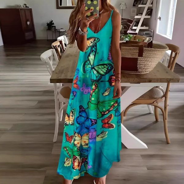 Spring And Summer Sling Women's Clothing Dress Digital Printing - Image 3