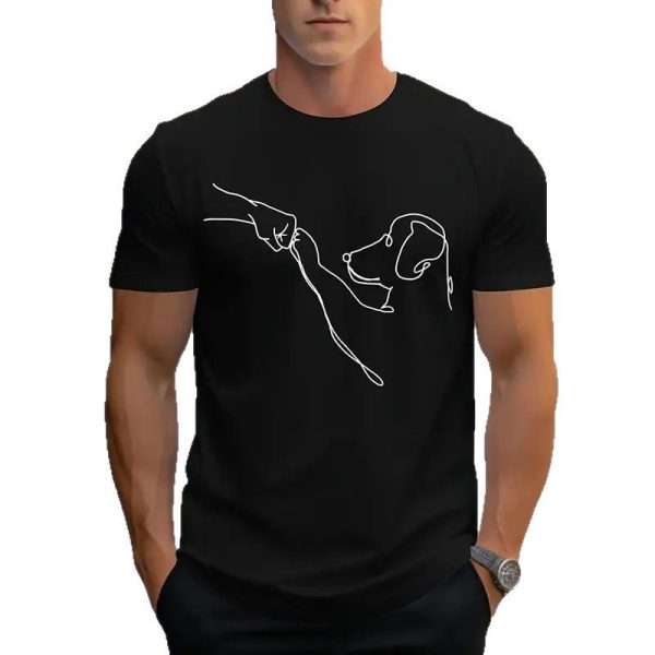 Printed T-shirt Men's Short-sleeved Pattern Top - Image 4