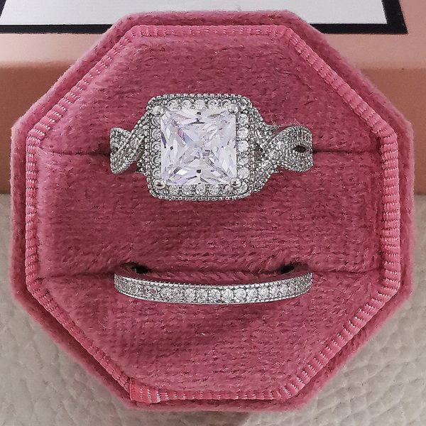 European And American Diamond Square Ring - Image 3