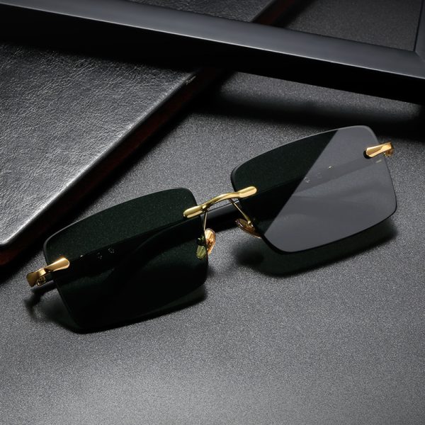 Fashion Rimless Crystal Sunglasses For Men And Women - Image 5