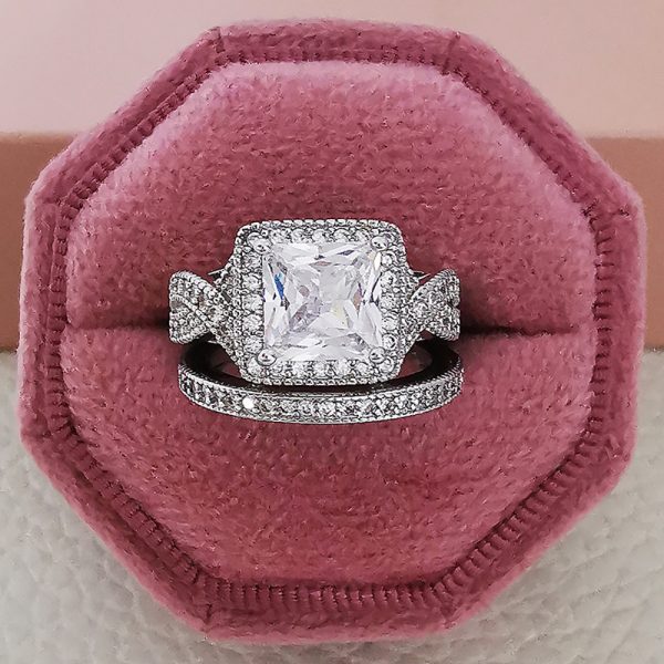 European And American Diamond Square Ring - Image 5