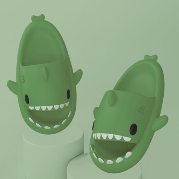 Adult's Slippers Indoor Outdoor Funny Shark Cartoon - Image 7