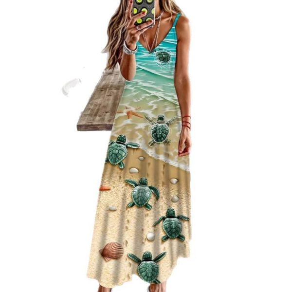 Spring And Summer Sling Women's Clothing Dress Digital Printing - Image 10