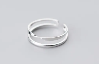 Temperament Ties Rings Double Lines Women - Image 3