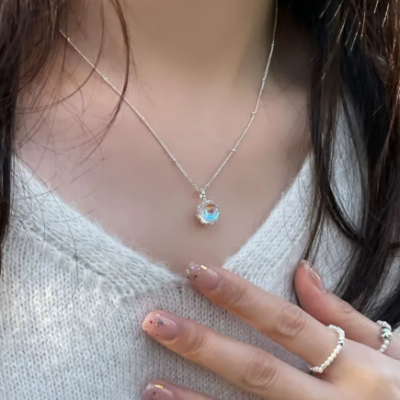 Gradient Moonstone Necklace for Women
