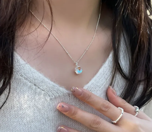 Gradient Moonstone Necklace for Women