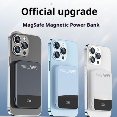 Magsafe Magnetic Wireless 66W Super Fast Charge Power Bank with Cable for iPhone and USB-C Devices