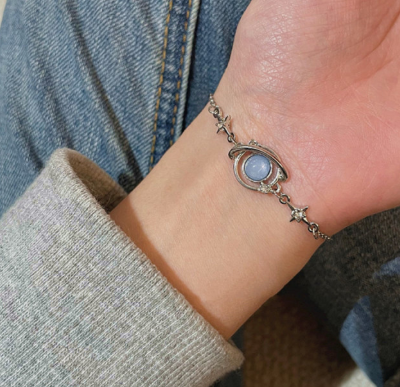 Blue Planet Beads Luxury Bracelet – Elegant unisex natural stone beaded bracelet inspired by Earth’s beauty and cosmic design