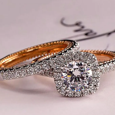 Luxury zircon couple rings for women and partners