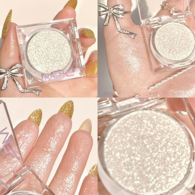 Cowherd and Weaver Girl monochrome sequin glitter eyeshadow palette with long-lasting shimmer for romantic glam eye makeup