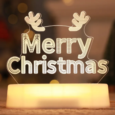 3D Acrylic LED Night Lamp Christmas Decoration